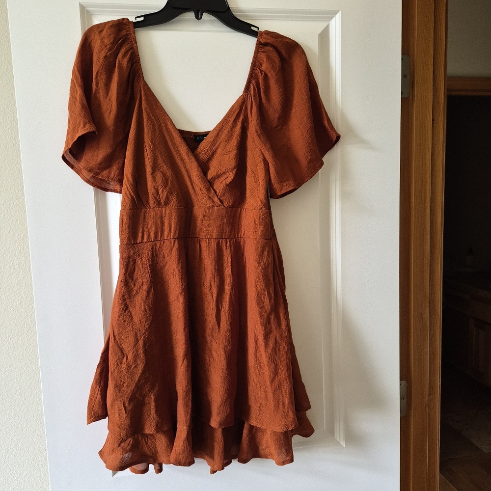 As U Wish Terracotta Mini Dress